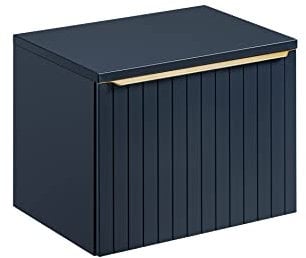 PIASKI Mueble de Lavabo 60 cm Santa FE Deep Blue, Mueble de Lavabo con encimera, Mueble de Lavabo Colgante, Color Azul Marino (con encimera)