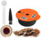 Honeyhouse Reusable Coffee Capsules, Compatible with Bosch Tassimo Machines,Refillable Coffee Filter,Coffee Pods with Readable Barcode (220 ML), A-orange