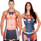 2 Stück Lustige Geschenke Set für Herren Damen Neuheit Grillschürze Muskel Kochschürzen Verstellbar Wasserdicht Küchenschürze für Weihnachten BBQ Party Erwachsene Paare (Kaninchen Stil)