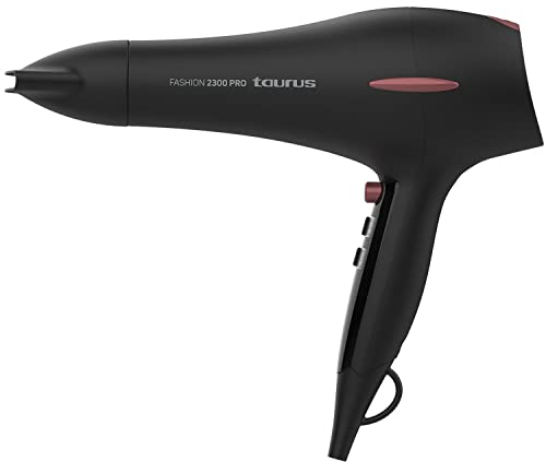 Taurus Fashion 2300 Pro - Secador de pelo, motor AC profesional, 2200W potencia, 2 velocidades, 3 temperaturas, golpe de aire frío, filtro extraíble, anilla para colgar