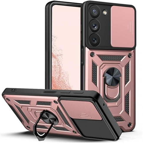Handyhülle für Samsung Galaxy S23+ | Stoßfest & Kratzfest | Mit Kameraschutz, Anti-Fingerabdruck & robustem Panzerschutz-Design | Rosegold