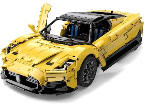 Rastar 93500 Technik Sportwagen Bausatz für Maserati MC20, 3457 Teile 1:8 Groß Technik Auto Klemmbausteine (Originalverpackung) (Static Version)