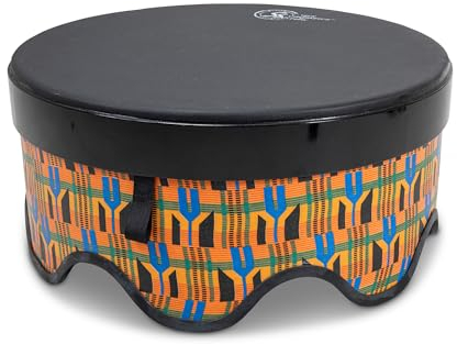 Toca Nesting Drums Freestyle II Gathering Drum 18x8 Kente Cloth TSSGD-18KS-SLP