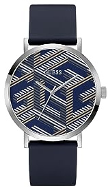 Guess Men's 44.0mm Watch - Black Strap Grey Dial Gold Tone Case