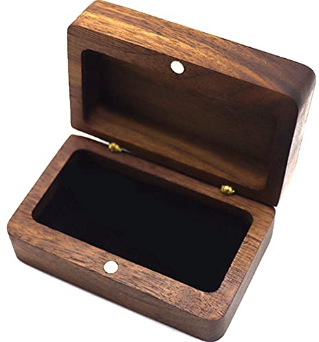 Vepoty Holz-Krawattenklammer-Box, kleine Manschettenknöpfe, Geschenkbox, Vintage-Schmuck-Aufbewahrungsbox, Hochzeit, Business-Clips, Aufbewahrung, dekorative Box