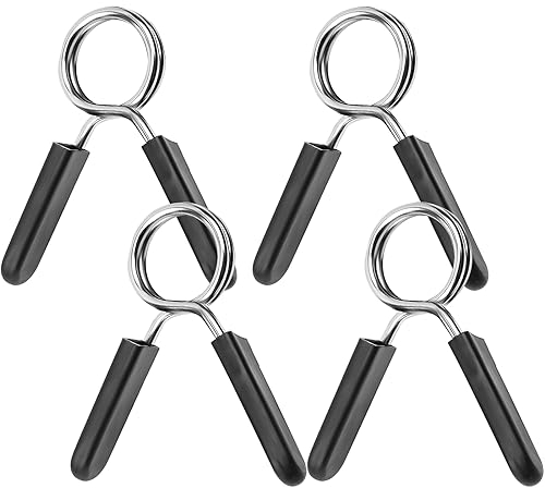 THETAG Hantelstange Federverschluss, 4 Stück Federverschlüsse Federclip 30mm Federclip Hantel Federverschlüsse Gewicht Hebel-Klemmen für Hanteln, Gewichtheben, Hantelbefestigung, Feststeller