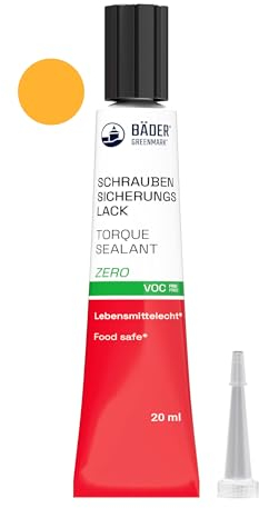 Der ORIGINAL Schraubensicherungslack ZERO REIHE Orange 20ml von BÄDER LACKE. Die Referenz 1962 - Hilfsmittel zum Sichern, Signieren, Plombieren, Versiegeln, sowie zum Manipulationsnachweis
