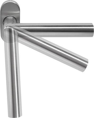 Hörmann Türgriff Schutzdrücker PetHandle (DIN links, aus Edelstahl, mir Ovalrosette, Sicherheitsdrücker, Türklinke, Türbeschlag) 5071681