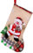 Weihnachtssocken. Stoff-Weihnachtssocken-Tasche und Weihnachts-Hängesocken für Party-Dekoration und Weihnachtskarikatur-Rot-Set Blumenübertopf
