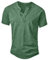 NITAGUT Men's Distressed Henley Shirts Vintage Short Sleeve T-Shirts Washed Cotton Casual V-Neck Button Tee Shirts,Army Green,XL