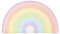 Ginger Ray Pastel Rainbow Shaped Paper Plates Party Tableware 8 Pack, Multicoloured