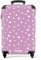 NoBoringSuitcases.com Handgepäck Koffer, Reisekoffer, Reisetasche mit Rollen, Trolley Handgepäck, Koffer Handgepäck, Trolley 55x40x20, Suitcase, Handgepäck 55x40x20 cm (Sterne - Violett-Weiß)