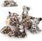 MorisMos 45cm riesen Leopardo Kuscheltier XXL mit 3 Plüschbaby im Bauch, groß liegend Plüsch geparden Leopard XXL, Flauschiger Stofftier Plüschtier Leopardteddy Geschenk für Kinder