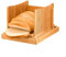 Hasaller Rebanadoras de pan plegables de madera para pan, guía de rebanado de pan, tabla de cortar pan con bandeja para recoger migas para pan tostado, bagel (onda)