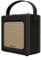 Retro Tragbar Boombox Bluetooth Lautsprecher in Lederoptik mit Akku, 20W Kompaktanlage Karaoke-Systeme mit USB, Aux-IN, 6,5MM Mikrofonanschluss, Type-C Aufladung