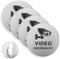 Mumjooyi Lot de 4 Panneaux de Vidéosurveillance - Panneau d'information Panneau de Vidéosurveillance Autocollant en Aluminium Brossé - Surface Ronde de 10 cm - Pour la Maison et L'extérieur