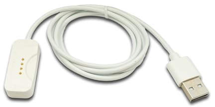 System-S USB 2.0 Kabel 100 cm Ladekabel für OnePlus Watch 2 Smartwatch Adapter in Weiß