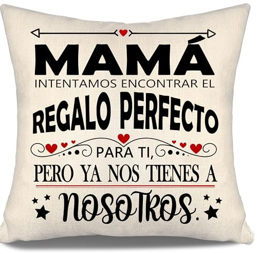 Aosumin Mamá intentamos Encontrar Fundas de Cojín Divertidas para Mamá Cumpleaños Día de la Madre Mejor Mamá Regalo (mamá-b)