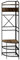 Vicco Garderobe Fyrk, Flurgarderobe, Schwarz/Eiche rustikal, 50 x 183 cm