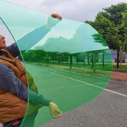 KUKIXKK Policarbonato Placas Transparente Chapa tejado 1MM Plancha plastico rigido PVC planchas Protección UV Paneles de Techo Transparente para Invernadero Jardin Terraza(Green,2x2m/6.6x6.6ft)