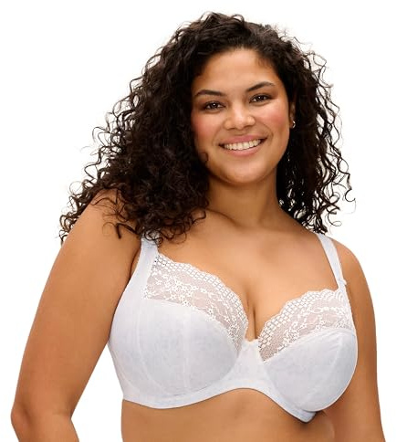 Elomi Women's Lucie Underwire Bra, White, 34GG US