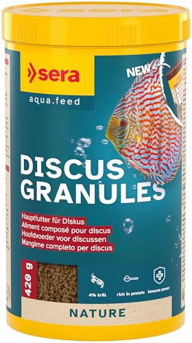 Discus Granules 1 L | hauptfutter für diskus 1.000 ml | langsam sinkendes softgranulat | mit hochwertigem Protein und prebiotischer, gesundheitsfördernder Wirkung