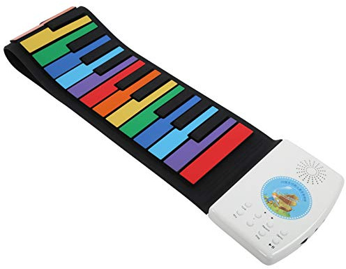 Rollen Sie Tastatur Klavier, Tragbarer Klavier -Tastatur Roll Up Piano Silicon 49 Tasten Roll Up Piano Keyboards Hand Roll Piano Bildung mit Single -Lautsprecher Klavier Klavier für Anfänger