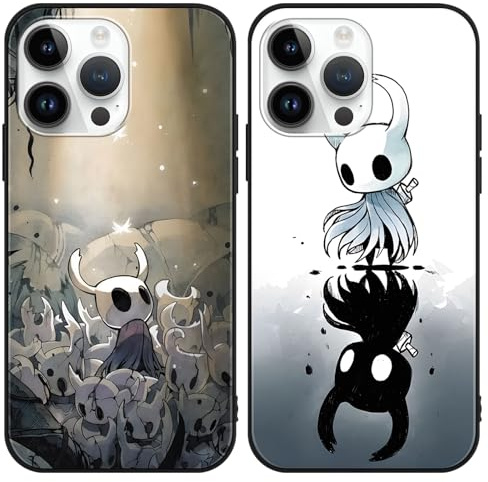 Yimctoie 2 Stück Handyhülle für Samsung Galaxy A34 5G 6.6, Cool Anime Hollow Figur Game Knight Cartoon Muster Schutzhülle, Silikon TPU Schwarz Stoßfest Kratzfest Hülle, Cool