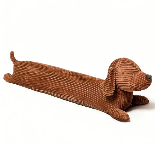 SKIKHN Dackel Kuscheltier Kissen,50CM Tierkissen Langes,dackel Kissen,Dachshund Stofftier Seitenschläferkissen,Dackels Deko für Schlafen Umarmen,Soft Geschenk für Weihnachten Geburtstag,Braun