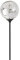 Loberon Dekostab 2er Set Cainan, dekorative Kugeln, mundgeblasen, stilvoller Gartenschmuck, Gartenzubehör, Gartendekoration, Glas, Eisen, antiksilber/schwarz