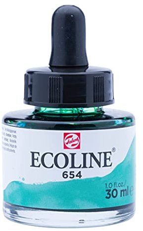 Ecoline Flüssige Aquarellfarbe Flasche 30 ml Tannengrün 654 (11256541)