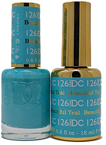 DND DC Summer Collection UV/LED Soak Off Gel Polish + FREE Nail Lacquer 18ml x 2 (Beautiful Teal)