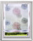Raffrollo mit Kreis-Motiven Druck Design Rollos Voile Transparent Vorhang (BxH 80x140cm, Violett Kreis mit U-Haken)