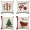 4 Stück Weihnachten Kissenbezug 45 x 45 cm Baumwolle Leinen Kissenbezüge Dekorativ Sofa Dekokissen Quadratisch Home Schlafzimmer Taille Wurf Kopfkissenbezug Kissenhülle Weihnachtsbaum Strumpf