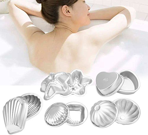 Badebombe Formen Edelstahl, Mini Badebombe Formen Aluminiumlegierung Badebombe Formen kohlensäurehaltige Crafting DIY Kuchenform Werkzeuge(set 9)