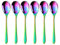 SBOMHS Kaffeelöffel 6 stück Regenbogen Teelöffel set 15CM Kleine Bunt Löffel 18/10 Edelstahl Ice Tea Coffee Spoons Dessert Löffel für Espresso Latte Macchiato