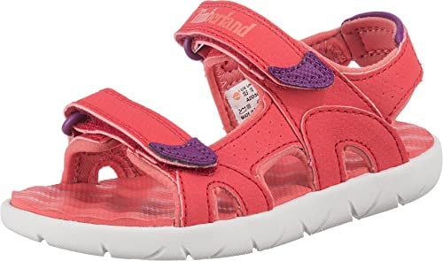 Timberland Perkins Row 2-Strap (Toddler) Sandales Bout Ouvert, Rose Dark Pink, 30 EU