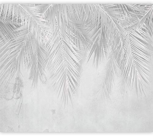 murando - Vlies Fototapete tropische Blätter 350x256cm Foto Tapete Wohnzimmer Vliestapete XXL Motivtapeten Bildtapete 3d Effekt Wand Dekoration - Palmenblätter Palmen Dschungel weiß b-C-0741-a-a