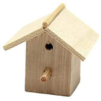Melody Jane Puppenhaus Unbehandeltes Holz Vogelhaus Box Miniatur Unvollendet Gartenzubehör