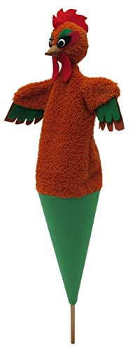 Marionette Handpuppe Tierhandpuppen Henne Huhn Hahn 56 cm, Ideal für Puppentheatre und Rollenspiele, für Kinder Baby Jungen Mädchen