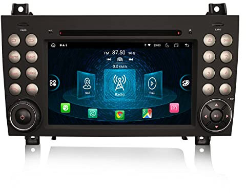 Erisin 8-Core 4GB RAM 64GB ROM Android 13 Car Stereo Bluetooth with Sat Nav CD Player for Mercedes SLK Class R171 SLK200 SLK280 Support CarPlay Android Auto DSP DAB+ GPS WIFI Canbus SWC OBD2 DVR USB
