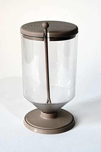 MOKADOSO Dosatore Caffè per Moka - Dosacaffè per caffettiere da 1/2 a 12 tazze, ideale per caffè in polvere (Tortora)