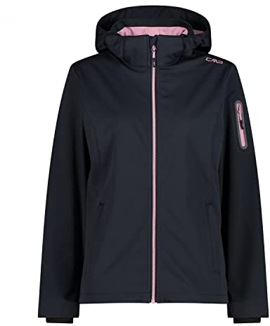 CMP Giacca Hoodie Zip, Antracite-Fard, EU 44