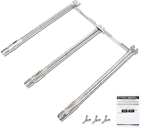 GFTIME Bruciatore in Acciaio Inox 69787 per Weber Spirit 300-Series E310 S310 E320 S320 E330 S330 (con Tasti Anteriori), Spirit II//LX 310 Series, Pezzi di Ricambio, 1 Confezione