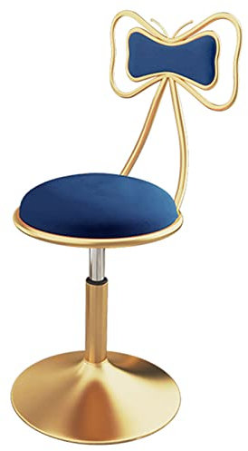 Moderner drehbarer Hebestuhl Home Makeup Vanity Beauty Salon Maniküre Barthekenhocker Sitzhöhe verstellbar 45-62 cm (Farbe: Deep Blue) Interesting
