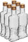 lilawelt24 6 x Leere Glasflaschen Zum Befüllen 200 ml | Likörflaschen |Essig-Öl Flaschen | Schnapsflaschen |Karaffe