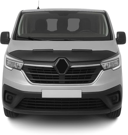 OMAC Haubenbra Halb für Renault Trafic 2020-2026 FL Vinyl Schwarz | Steinschlagschutz, fahrzeugspezifisches Design, Car Bonnet Bra