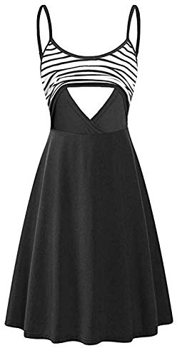 EraAja Jackenerweiterung Babytrage Reißverschluss Stillen Sommer Umstandskleid Leggings Schwangerschaft (Black, XXL)