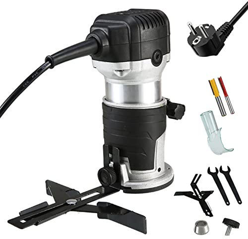Still oberfräse, einhand oberfräse, Elektrischer Handschneider for Holz, 6 Geschwindigkeiten, Holzbearbeitung, Gravur, Stoßen, Trimmen, Handschnitzmaschine, Holzfräse, 2000 W, 1/4, 8 mm Leicht zu bedi