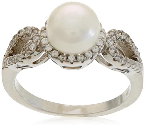 Beneto Ring Silver Ring with Crystals and Real Pearl AGG205 - Circuit: 50 mm sBE0448-50 Marke, Estándar, Nicht-Edelmetall, Kein Edelstein